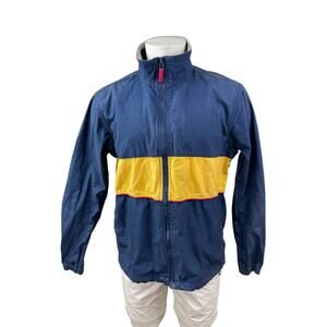 CPO Provisions Men's Blue Colorblock Full Zip Long Sleeve Windbreaker Jacket M